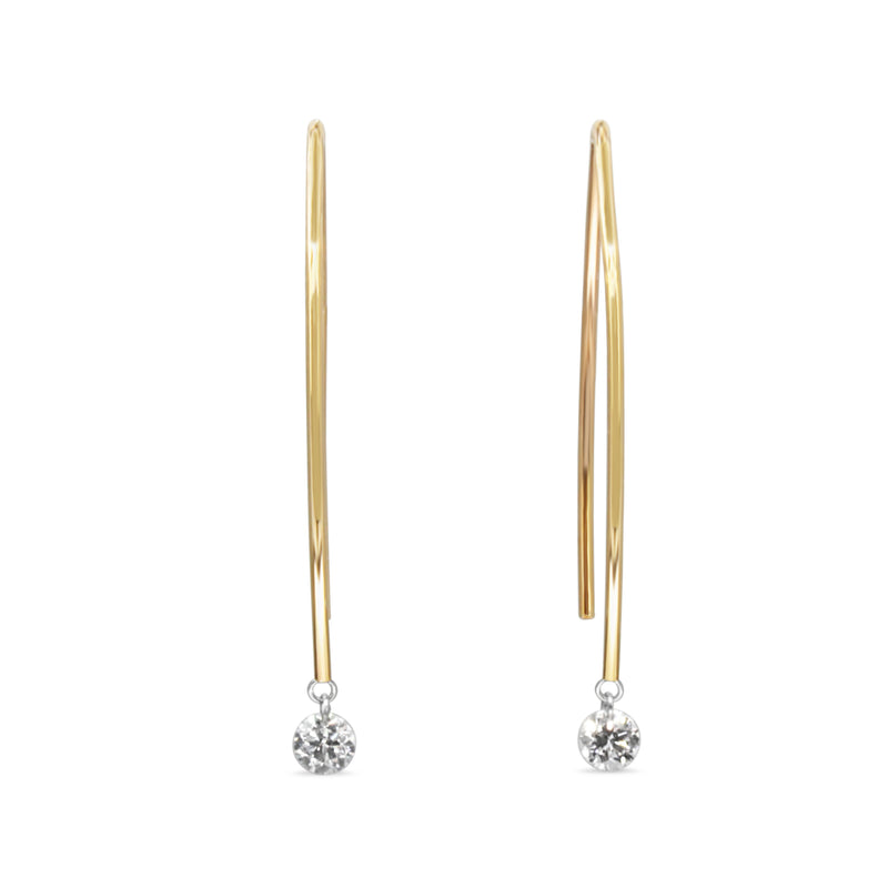 Floating diamond deals earrings