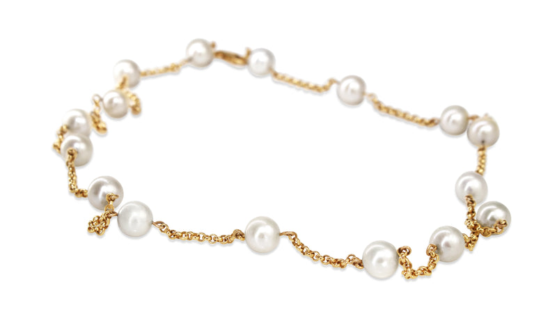 9ct Yellow Gold Fresh Water Pearl Necklace