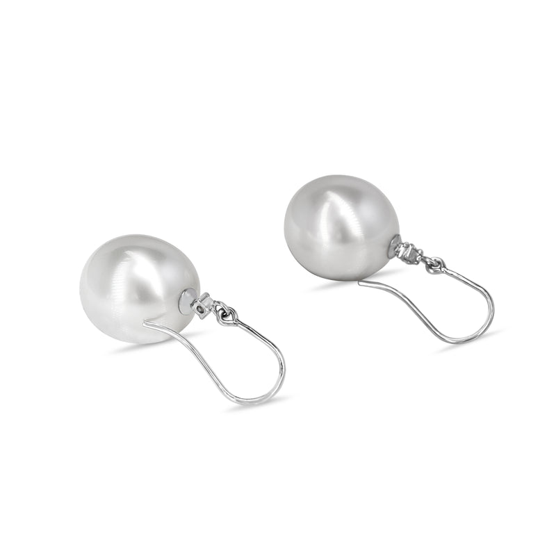 18ct White Gold 14mm South Sea Pearl Earrings