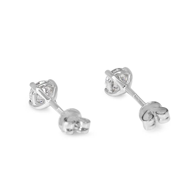 18ct White Gold 1.00ct Diamond Stud Earrings