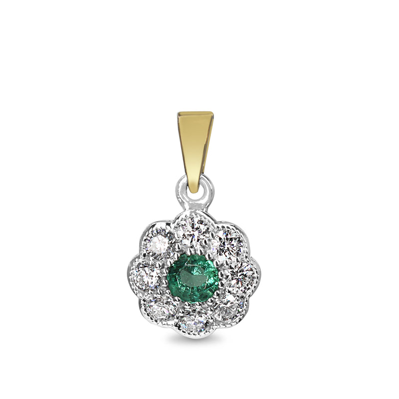 Whimsical Diamond Daisy Pendant by Julia Lloyd George