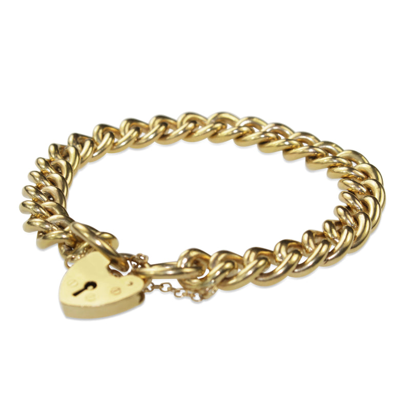 18ct Yellow Gold Solid Curb Link Bracelet