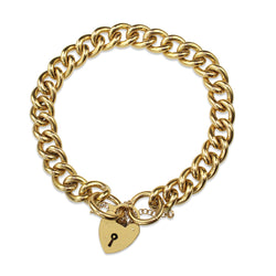 18ct Yellow Gold Solid Curb Link Bracelet