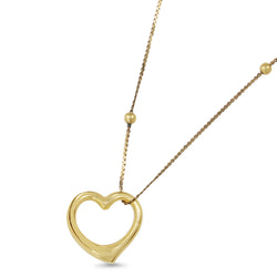 14ct and 10ct Yellow Gold Tilted Heart Necklace