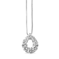 Platinum Diamond Pear Shaped Necklace