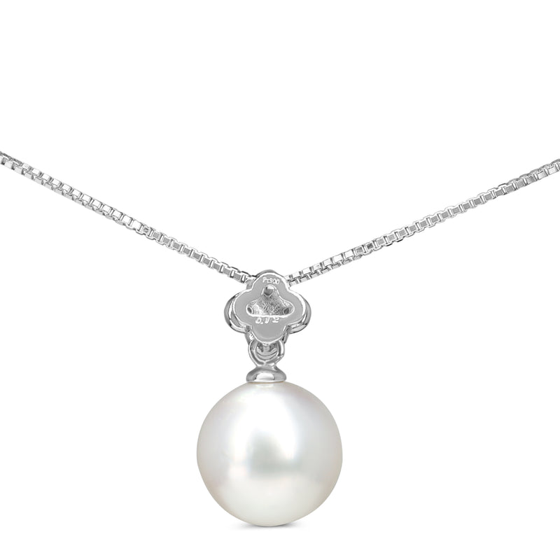 Platinum South Sea 10mm Pearl and Diamond Necklace