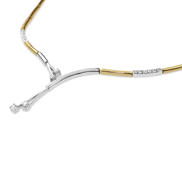 18ct Yellow and White Gold Diamond Collier Necklace