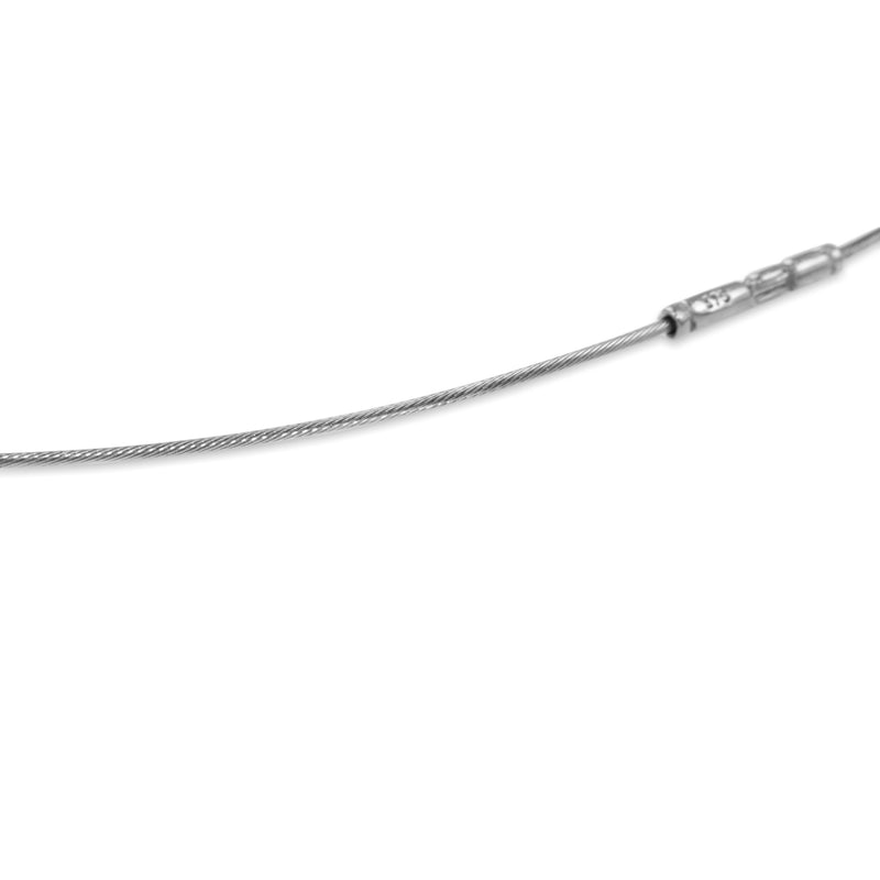 9ct White Gold Fine Wire Omega Necklace