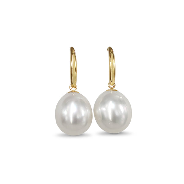 9ct Yellow Gold 11mm South Sea Pearl Earrings