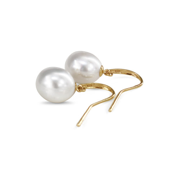 9ct Yellow Gold 11mm South Sea Pearl Earrings