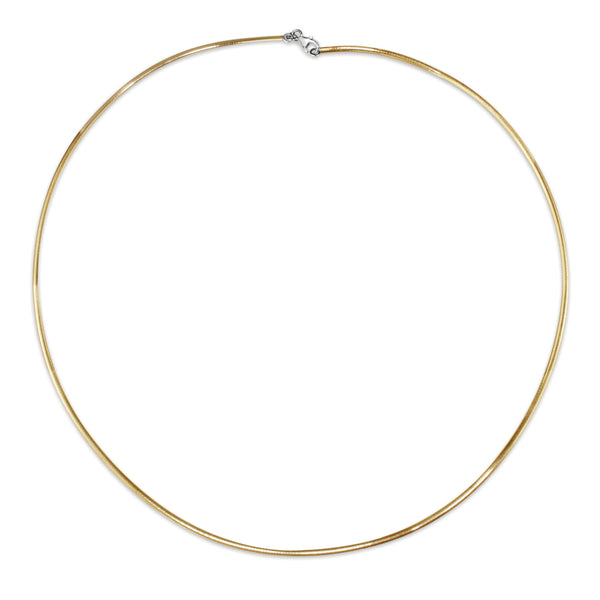 18ct Yellow and White Gold Omega Necklace