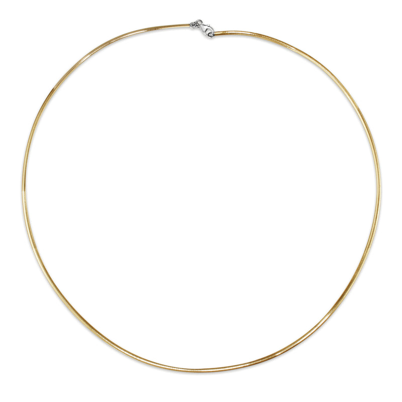 18ct Yellow and White Gold Omega Necklace