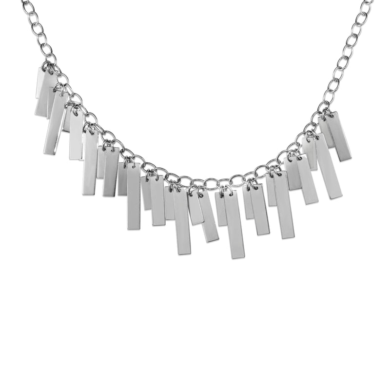 18ct White Gold Drop Fringe Necklace