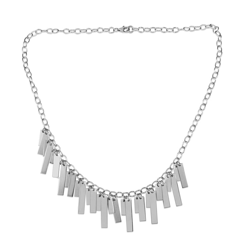 18ct White Gold Drop Fringe Necklace