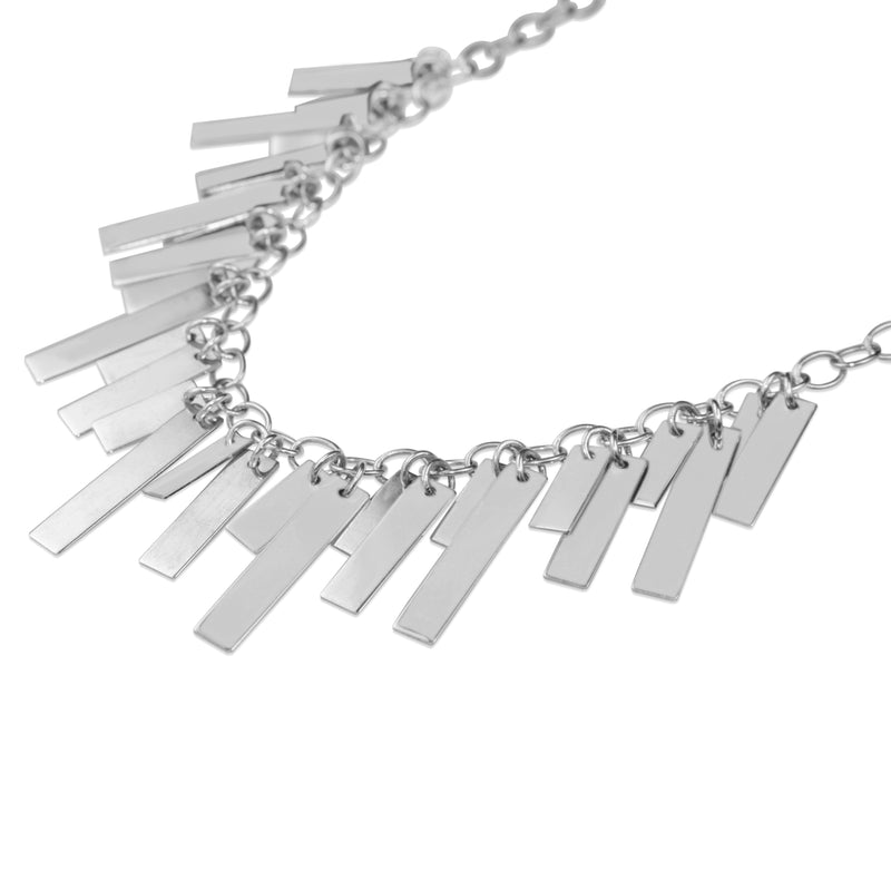 18ct White Gold Drop Fringe Necklace