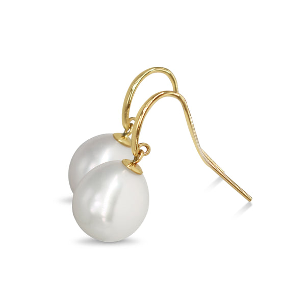 9ct Yellow Gold 12.5mm South Sea Pearl Earrings
