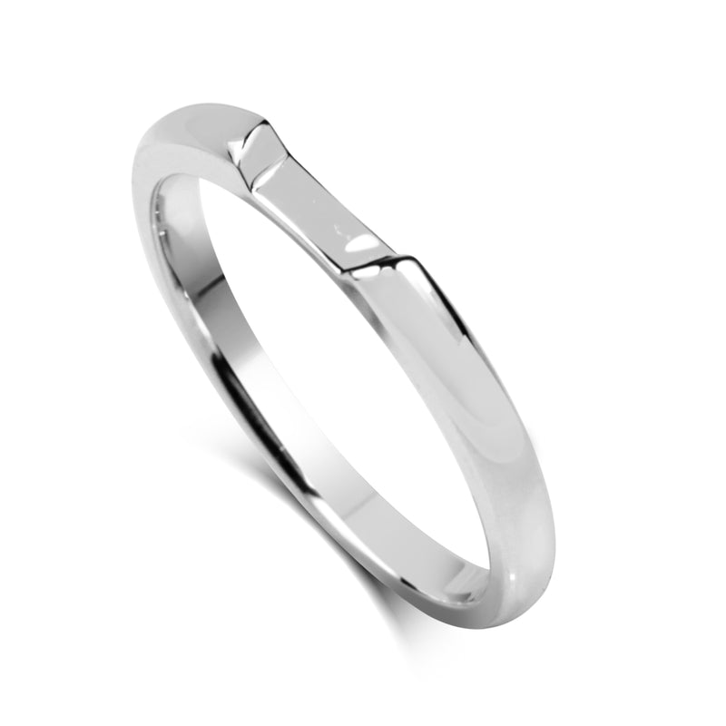 18ct White Gold Fitted Cut Out Band Ring