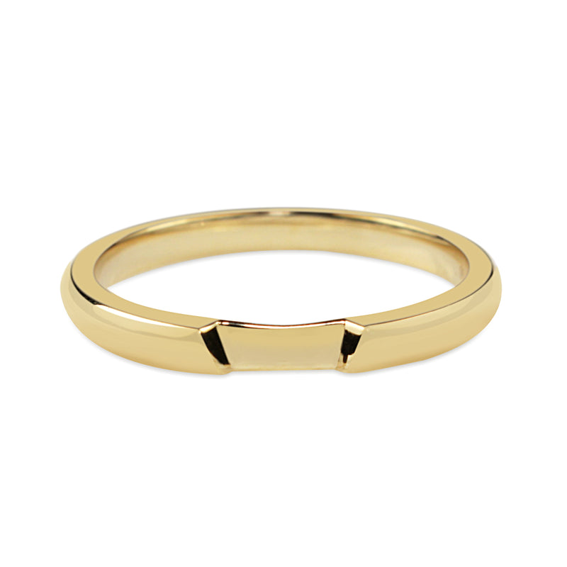 18ct Yellow Gold Fitted Cut Out Band Ring