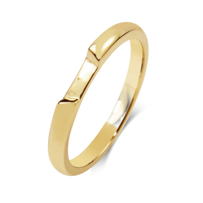 18ct Yellow Gold Fitted Cut Out Band Ring