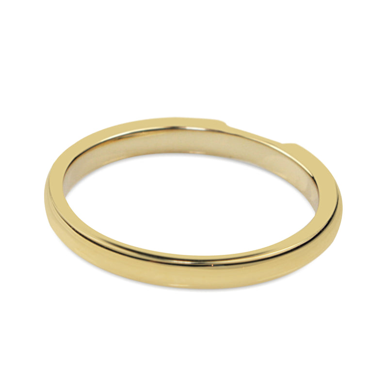 18ct Yellow Gold Fitted Cut Out Band Ring