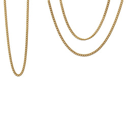 9ct Yellow Gold Long Curb Link Necklace