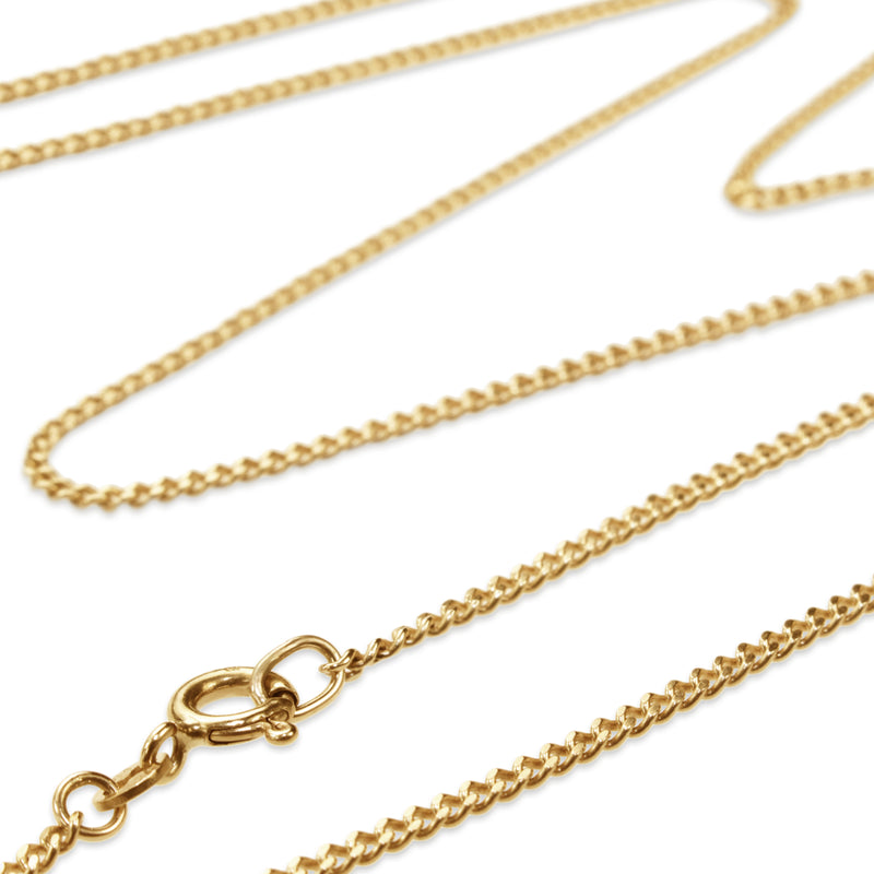 9ct Yellow Gold Long Curb Link Necklace