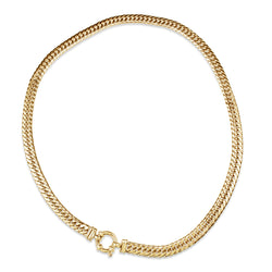 9ct Yellow Gold Flat Curb Link Chain Necklace