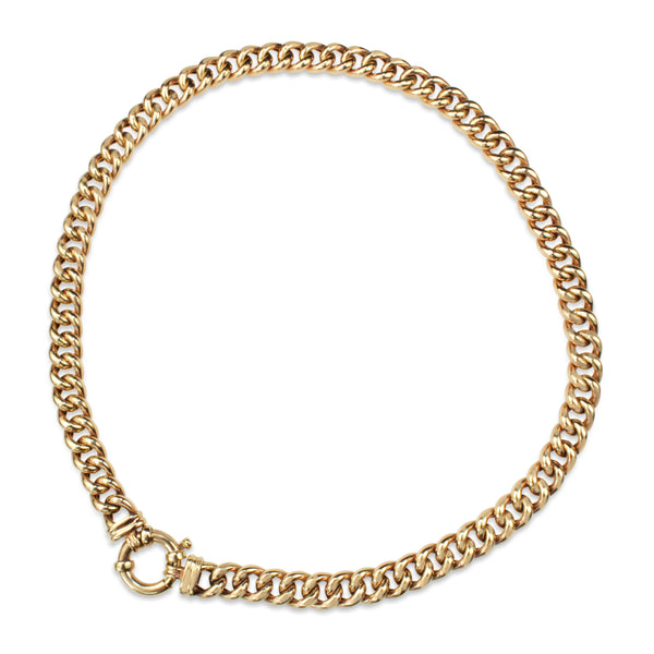 9ct Yellow Gold Curb Link Chain Necklace