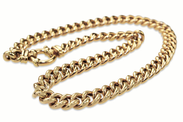 9ct Yellow Gold Curb Link Chain Necklace