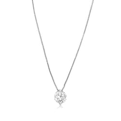 Platinum Diamond Solitaire Pendant