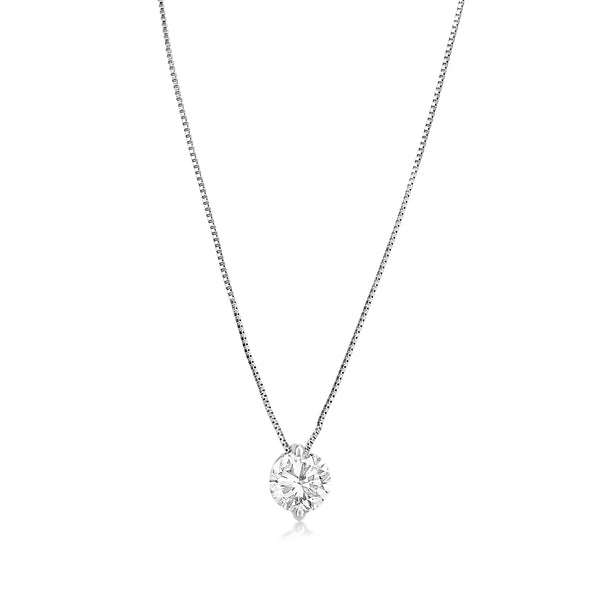 Platinum Diamond Solitaire Necklace