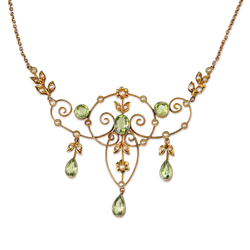 Antique clearance peridot jewellery