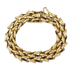 14ct Yellow Gold Fancy Link Vintage Bracelet