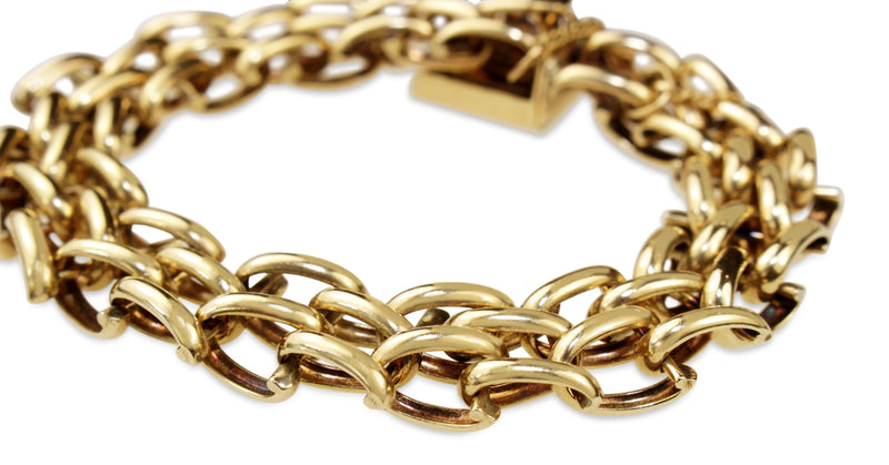 14ct Yellow Gold Fancy Link Vintage Bracelet