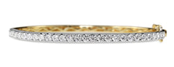 9ct Yellow and White Gold 2.05ct Diamond Bangle