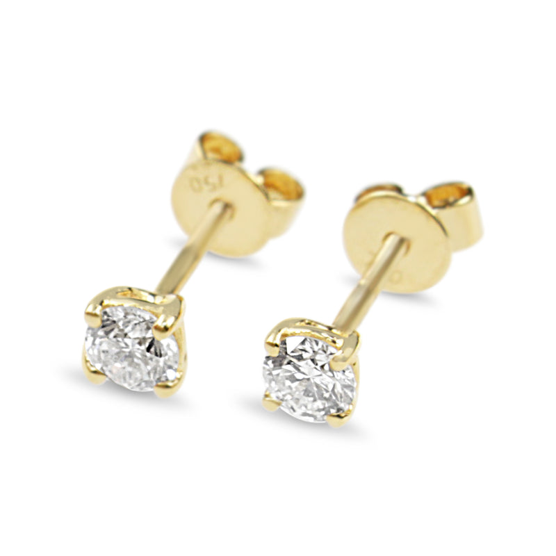 18ct Yellow Gold .40ct Diamond Stud Earrings