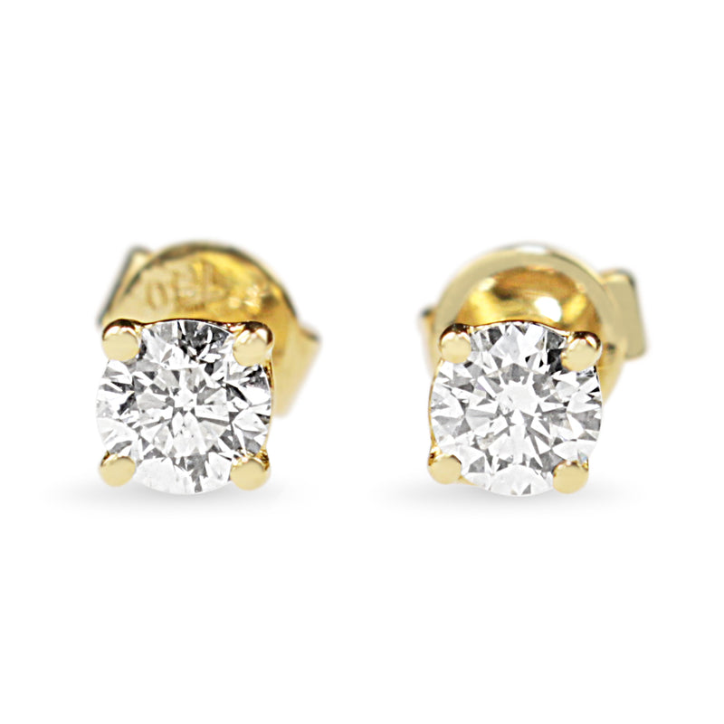 18ct Yellow Gold .40ct Diamond Stud Earrings