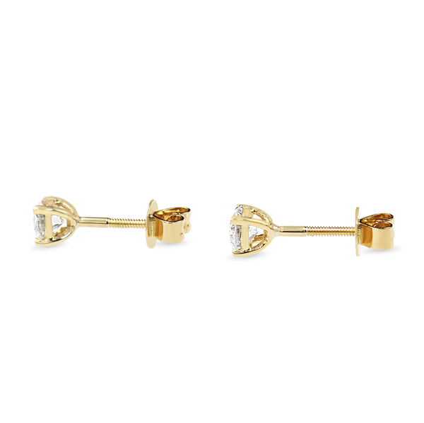 18ct Yellow Gold .60ct Diamond Stud Earrings