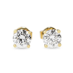 18ct Yellow Gold .80ct Diamond Stud Earrings