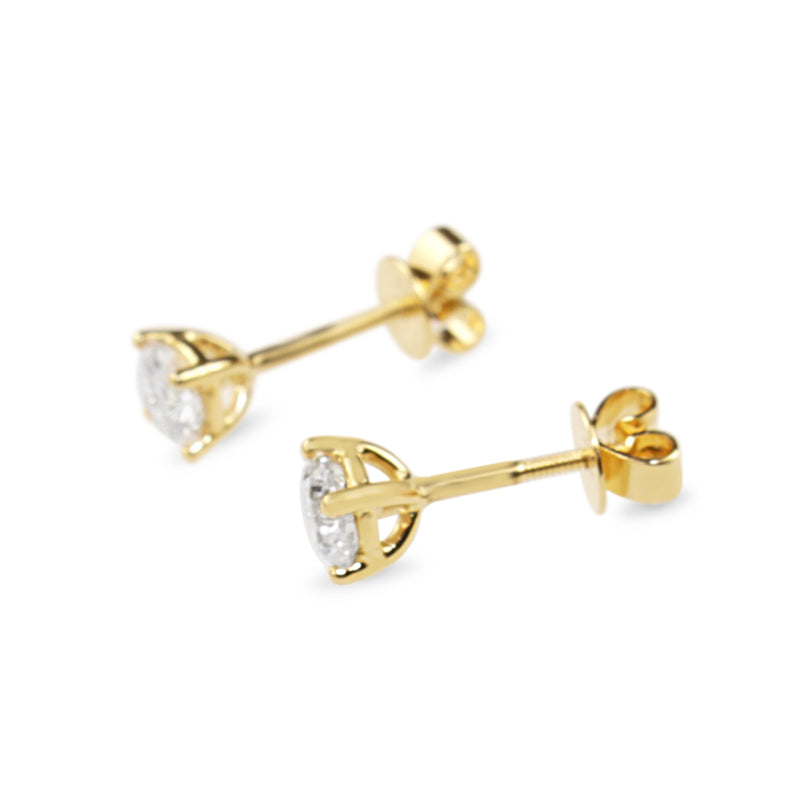 18ct Yellow Gold .80ct Diamond Stud Earrings