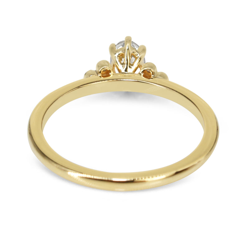 18ct Yellow Gold Yellow Diamond Vintage Style Ring