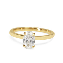 18ct Yellow Gold Oval Diamond Solitaire