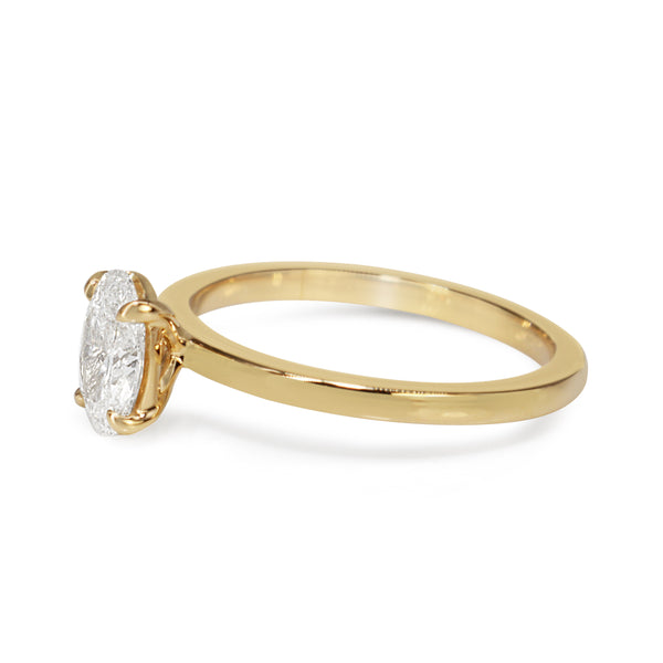 18ct Yellow Gold Oval Diamond Solitaire