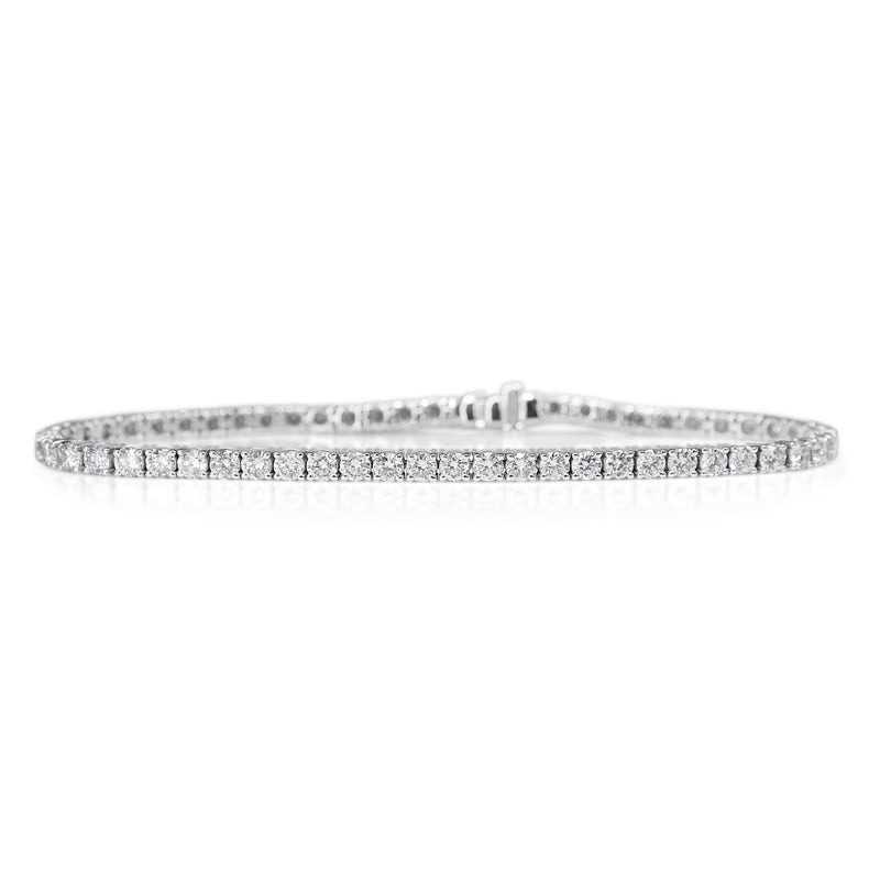 18ct White Gold 5.00ct Lab Grown Diamond Tennis Bracelet