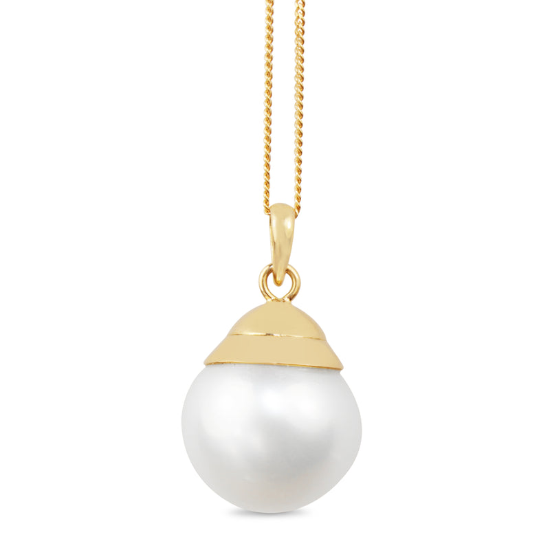 20ct Yellow Gold 16mm South Sea Pearl Pendant