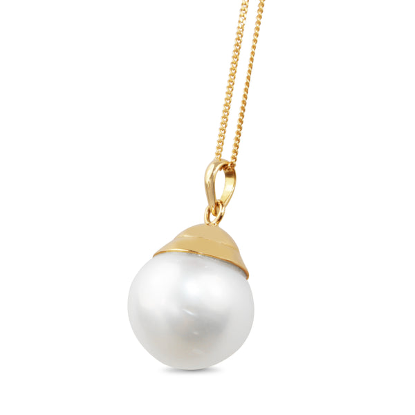 20ct Yellow Gold 16mm South Sea Pearl Pendant