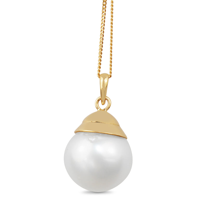 20ct Yellow Gold 16mm South Sea Pearl Pendant