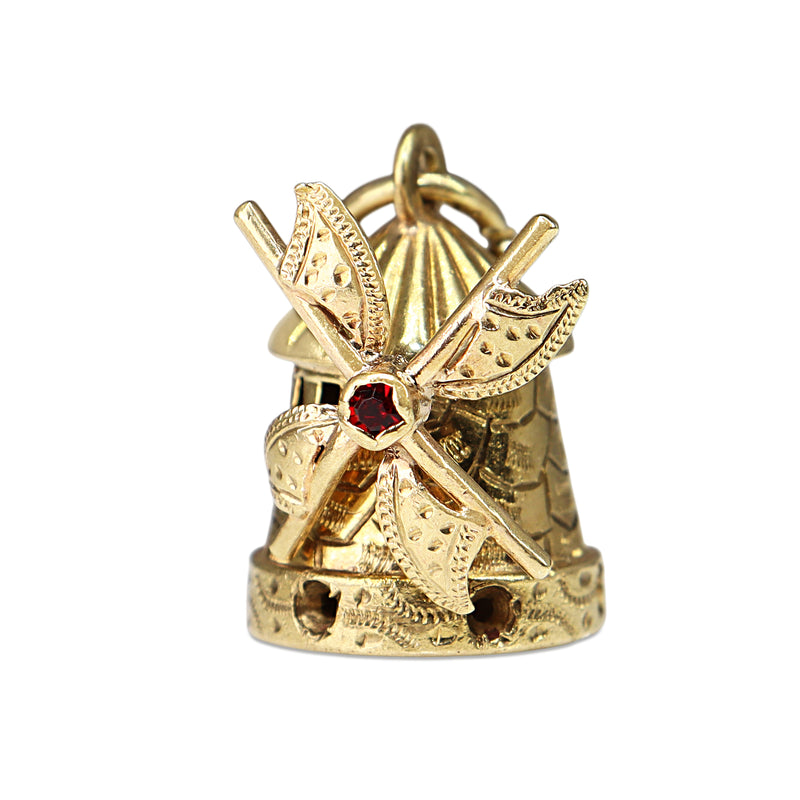9ct Yellow Gold Windmill Charm / Pendant