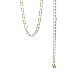 18ct Yellow Gold Long Pearl Necklace