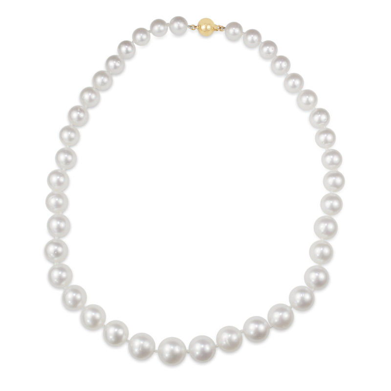 11-13mm South Sea Pearl Necklace on 14ct Yellow Gold Ball Clasp